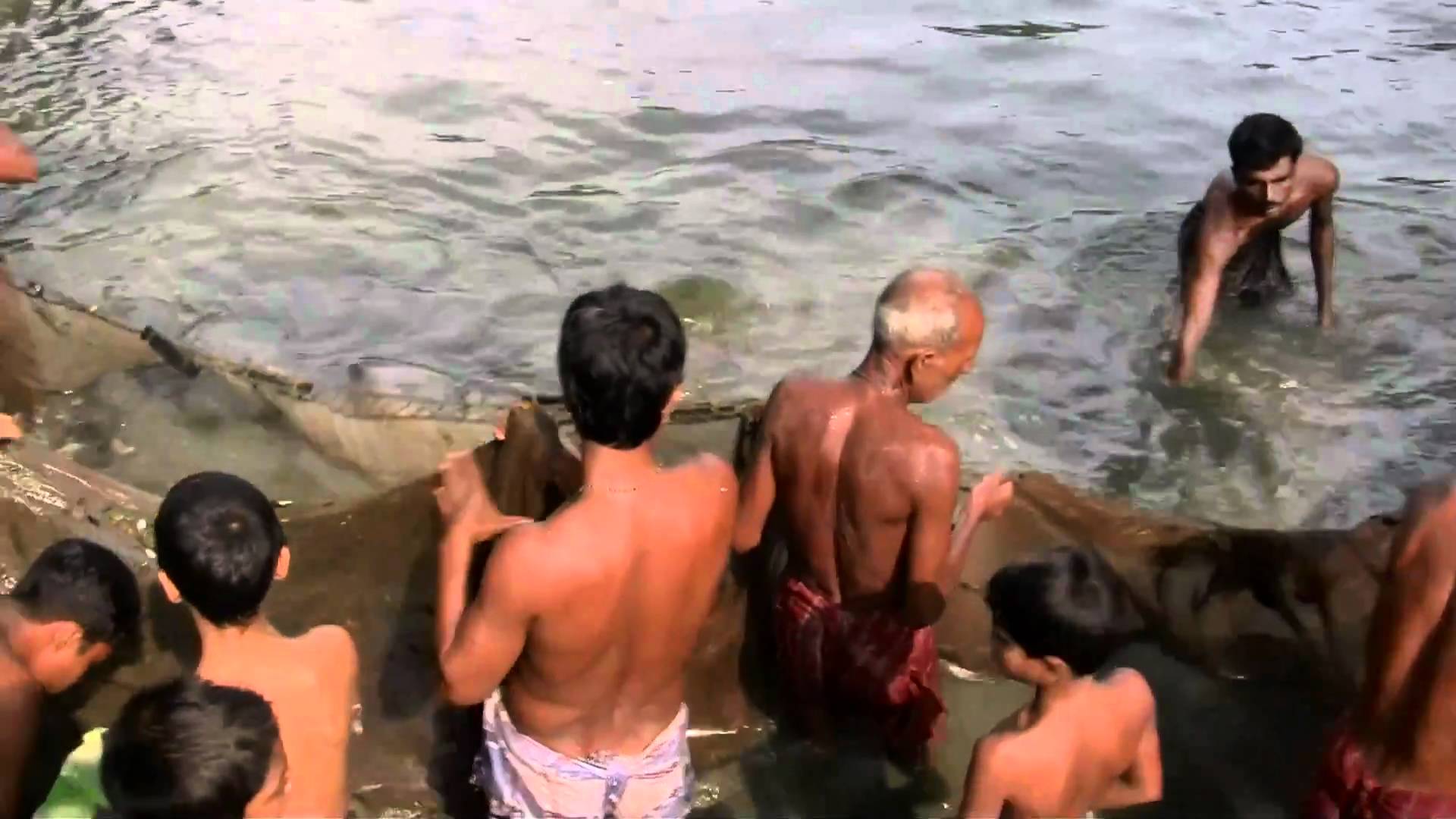Cum se pescuieste intr-un sat din Bangladesh